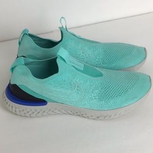 Nike Epic Phantom React FK Flyknit Turquoise Mint womens size 12 nike BV0415-300